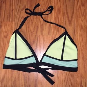 Green and Black Xhilaration Bikini Top